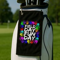Cute Field Day Teacher Golf Towel