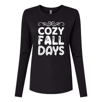 Cozy Fall Days Womens Cotton Relaxed Long Sleeve T-Shirt