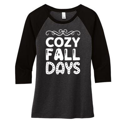 Cozy Fall Days Women's Tri-Blend 3/4-Sleeve Raglan Shirt