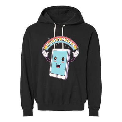 Cute Funny Dopamine Cellphone Garment-Dyed Fleece Hoodie