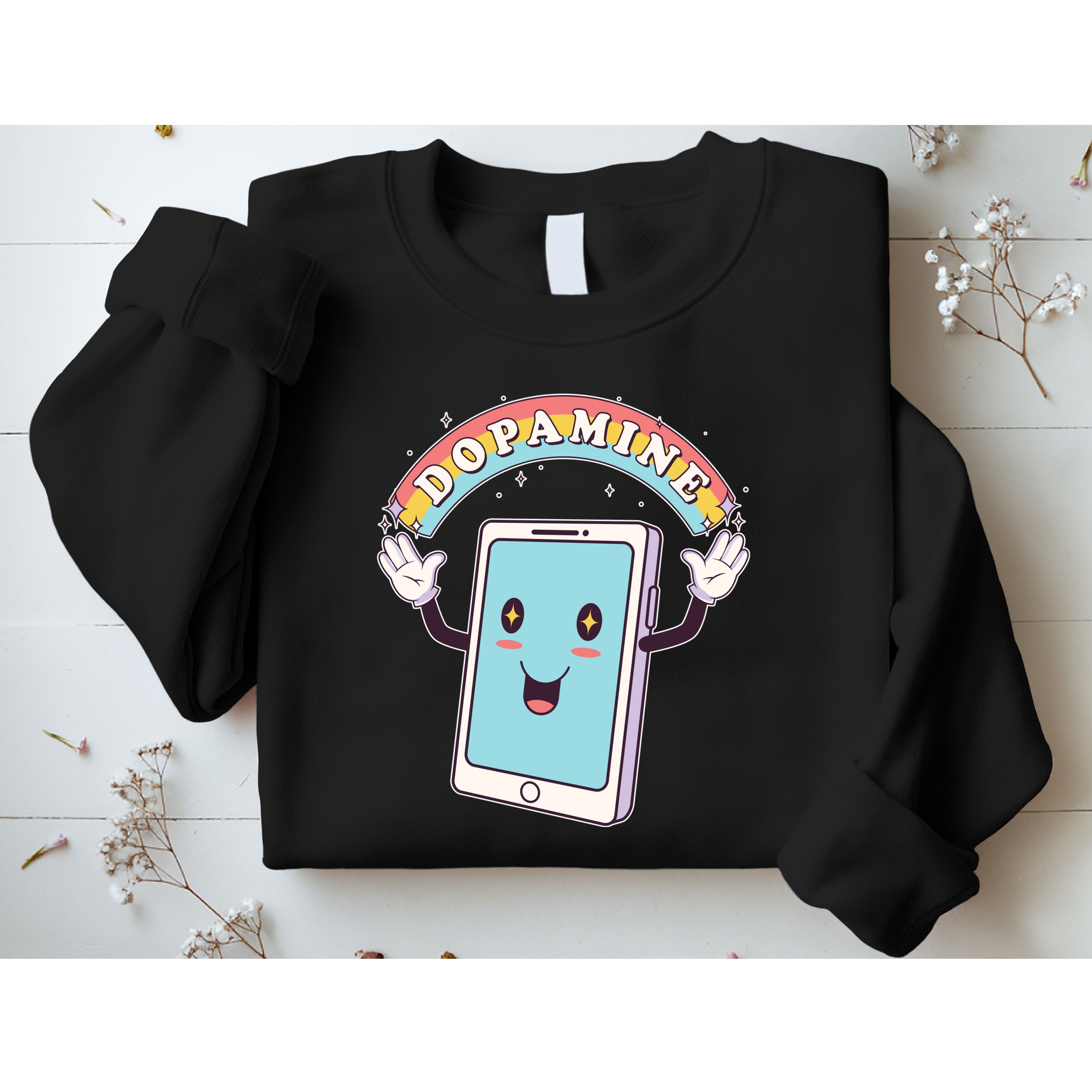 Cute Funny Dopamine Cellphone Sweatshirt