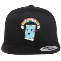 Cute Funny Dopamine Cellphone Flat Bill Trucker Hat