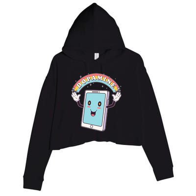 Cute Funny Dopamine Cellphone Crop Fleece Hoodie