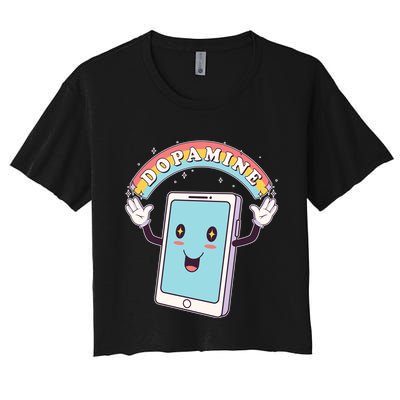 Cute Funny Dopamine Cellphone Crop Top
