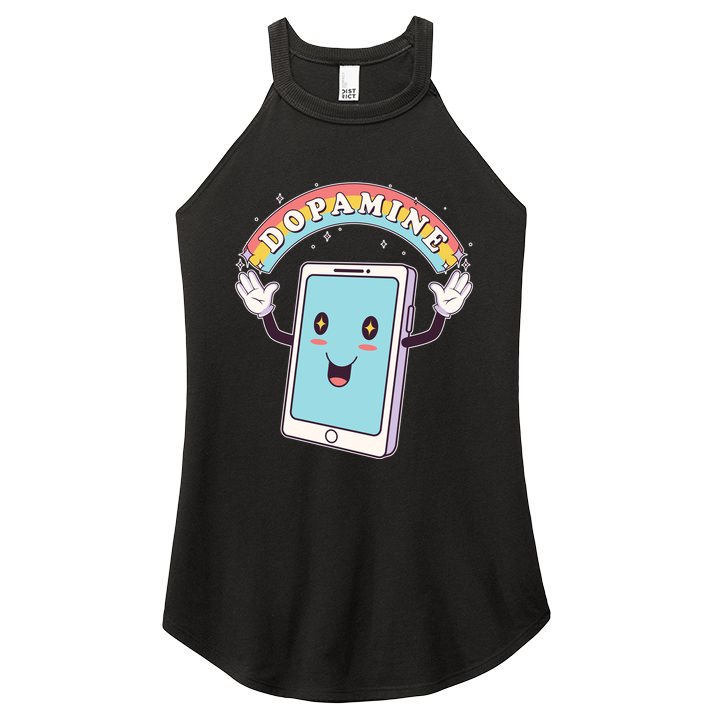 Cute Funny Dopamine Cellphone Women's Perfect Tri Rocker Tank