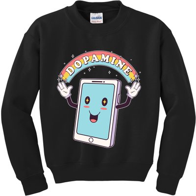 Cute Funny Dopamine Cellphone Kids Sweatshirt