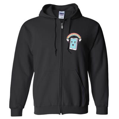 Cute Funny Dopamine Cellphone Full Zip Hoodie