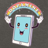 Cute Funny Dopamine Cellphone Cotton Canvas Backpack