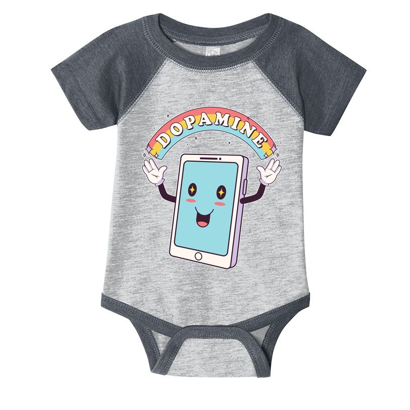 Cute Funny Dopamine Cellphone Infant Baby Jersey Bodysuit