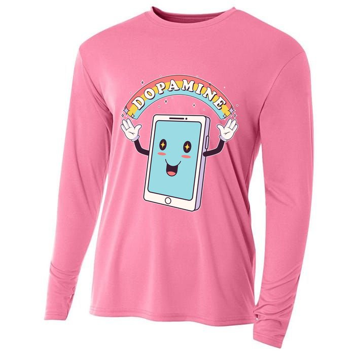 Cute Funny Dopamine Cellphone Cooling Performance Long Sleeve Crew