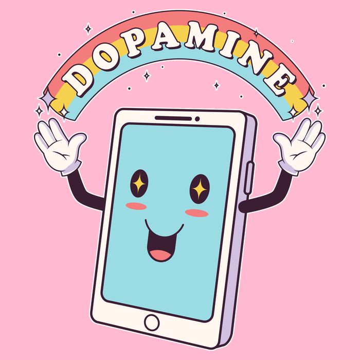 Cute Funny Dopamine Cellphone Cooling Performance Long Sleeve Crew