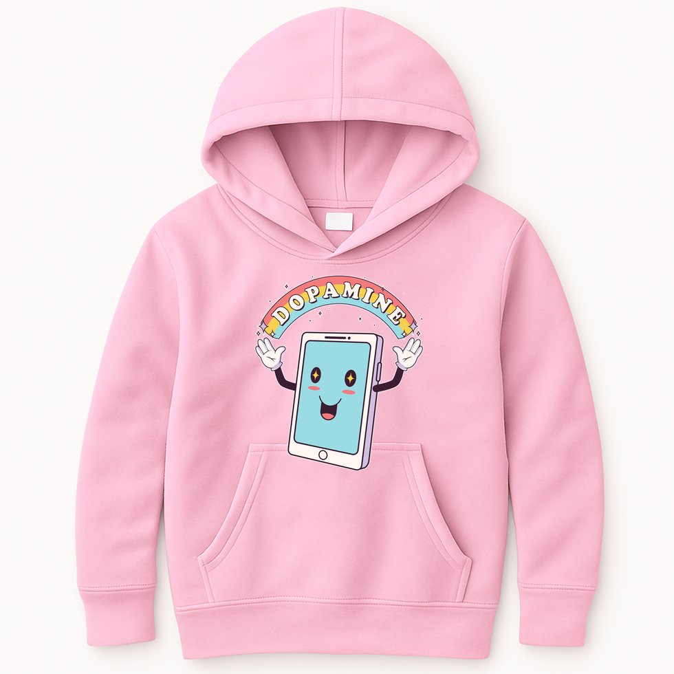 Cute Funny Dopamine Cellphone Kids Hoodie
