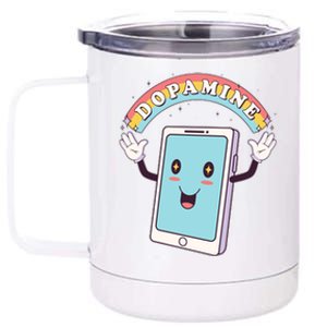 Cute Funny Dopamine Cellphone 12 oz Stainless Steel Tumbler Cup