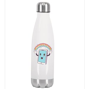 Cute Funny Dopamine Cellphone Stainless Steel Insulated Water Bottle