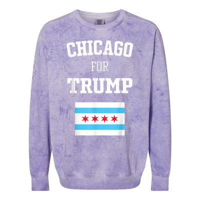 Chicago For Donald Trump SupporterS Design Colorblast Crewneck Sweatshirt