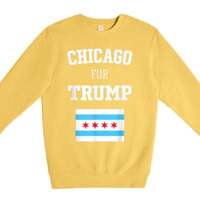 Chicago For Donald Trump SupporterS Design Premium Crewneck Sweatshirt