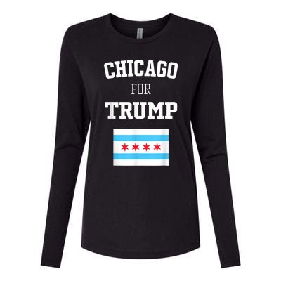 Chicago For Donald Trump SupporterS Design Womens Cotton Relaxed Long Sleeve T-Shirt