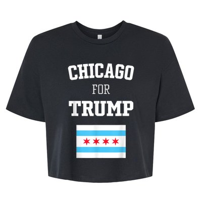 Chicago For Donald Trump SupporterS Design Bella+Canvas Jersey Crop Tee