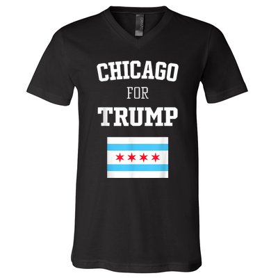 Chicago For Donald Trump SupporterS Design V-Neck T-Shirt