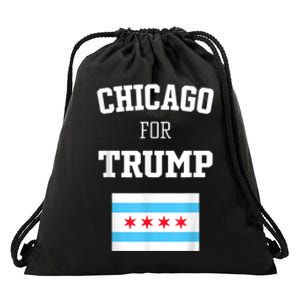 Chicago For Donald Trump SupporterS Design Drawstring Bag