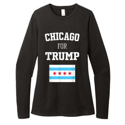 Chicago For Donald Trump SupporterS Design Womens CVC Long Sleeve Shirt