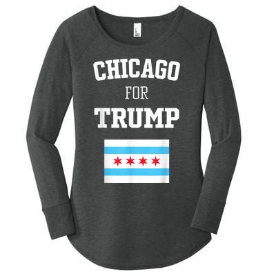 Chicago For Donald Trump SupporterS Design Women's Perfect Tri Tunic Long Sleeve Shirt