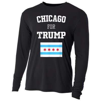 Chicago For Donald Trump SupporterS Design Cooling Performance Long Sleeve Crew