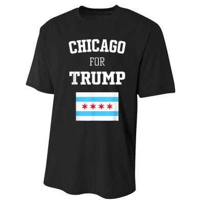 Chicago For Donald Trump SupporterS Design Performance Sprint T-Shirt