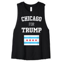 Chicago For Donald Trump SupporterS Design Women's Racerback Cropped Tank