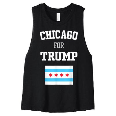 Chicago For Donald Trump SupporterS Design Women's Racerback Cropped Tank