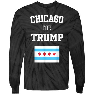 Chicago For Donald Trump SupporterS Design Tie-Dye Long Sleeve Shirt