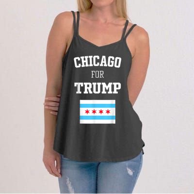 Chicago For Donald Trump SupporterS Design Women's Strappy Tank