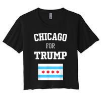 Chicago For Donald Trump SupporterS Design Women's Crop Top Tee