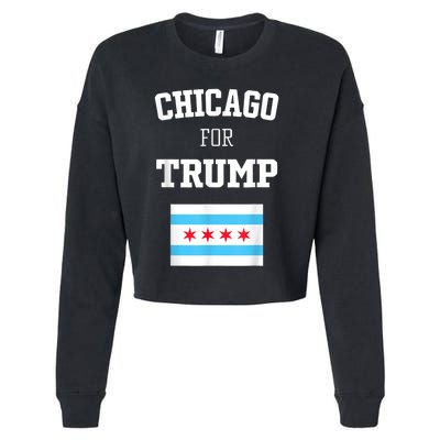 Chicago For Donald Trump SupporterS Design Cropped Pullover Crew