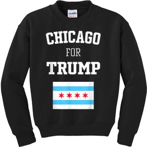 Chicago For Donald Trump SupporterS Design Kids Sweatshirt