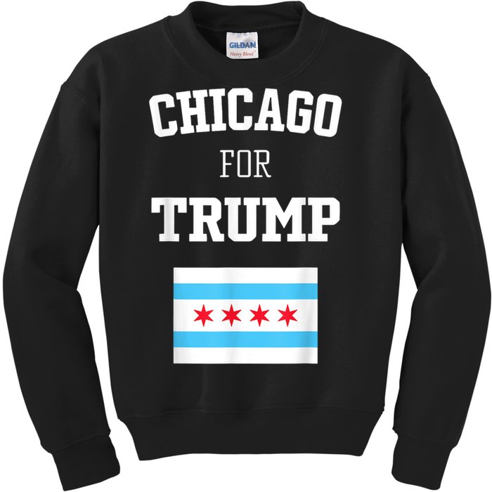 Chicago For Donald Trump SupporterS Design Kids Sweatshirt