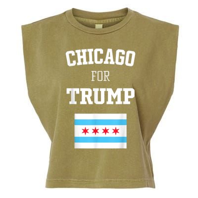 Chicago For Donald Trump SupporterS Design Garment-Dyed Women's Muscle Tee