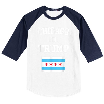 Chicago For Donald Trump SupporterS Design Baseball Sleeve Shirt