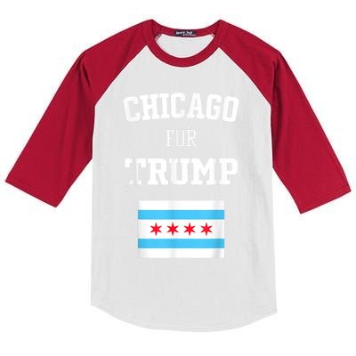 Chicago For Donald Trump SupporterS Design Kids Colorblock Raglan Jersey