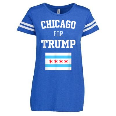 Chicago For Donald Trump SupporterS Design Enza Ladies Jersey Football T-Shirt