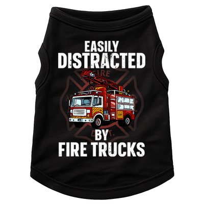 Cute Firefighter Design For Fireman Fire Truck Doggie Tank