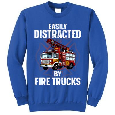 Cute Firefighter Design For Fireman Fire Truck Tall Sweatshirt