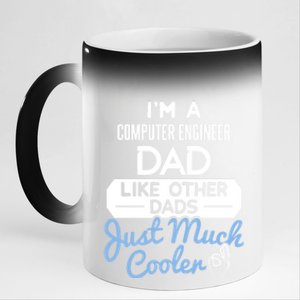 Cool Fathers Day Gift Computer Engineer Dad Gift 11oz Black Color Changing Mug