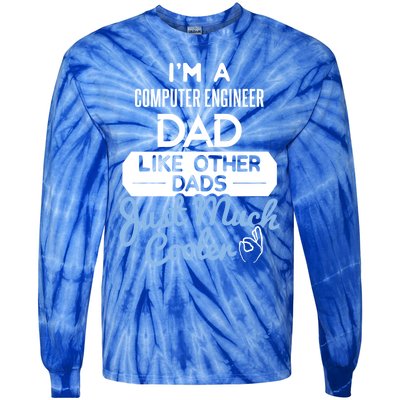 Cool Fathers Day Gift Computer Engineer Dad Gift Tie-Dye Long Sleeve Shirt