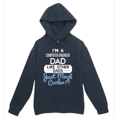 Cool Fathers Day Gift Computer Engineer Dad Gift Urban Pullover Hoodie