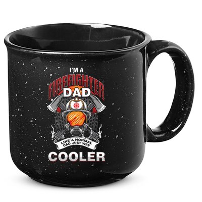 Cool Firefighter Dad Great Gift Fire Fathers Day Gift Funny Gift 15oz Campfire Ceramic Mug