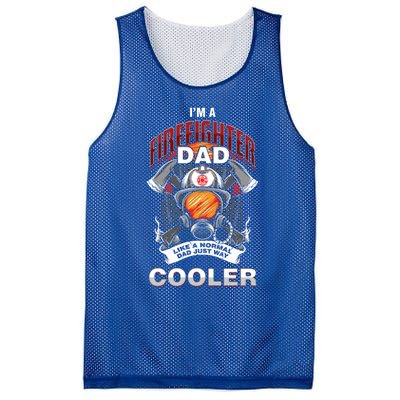 Cool Firefighter Dad Great Gift Fire Fathers Day Gift Funny Gift Mesh Reversible Basketball Jersey Tank