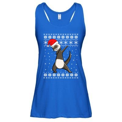 Cute Ferret Dabbing Dance Ugly Sweater Christmas Pajamas Gift Ladies Essential Flowy Tank