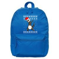 Cute Ferret Dabbing Dance Ugly Sweater Christmas Pajamas Gift 16 in Basic Backpack
