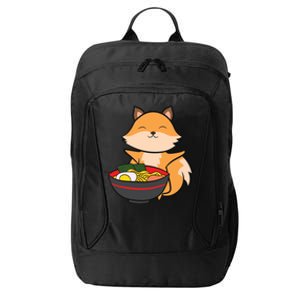 Cute Fox Eating Ra Love Ra And Foxes City Backpack